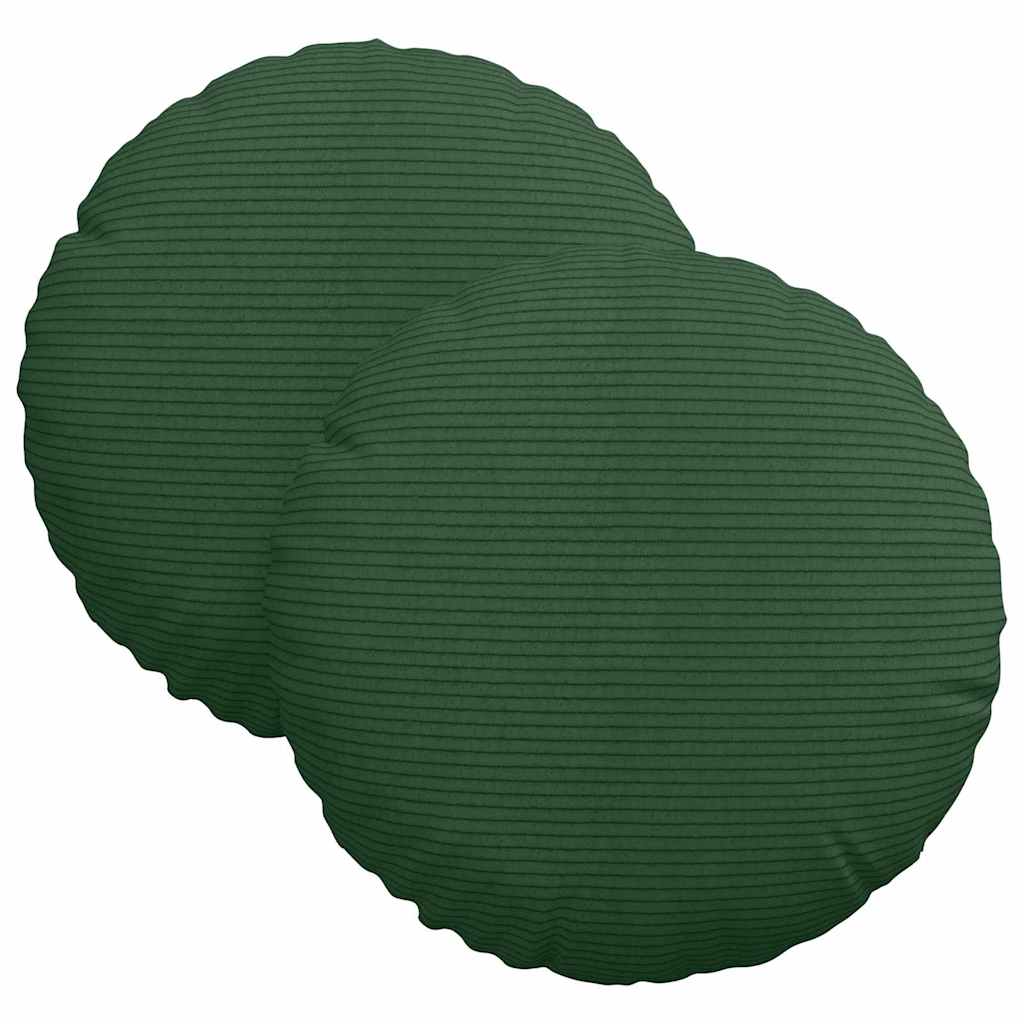 Sitzkissen 2 pcs Hellgrau Ø30 x 13 cm Cordstoff