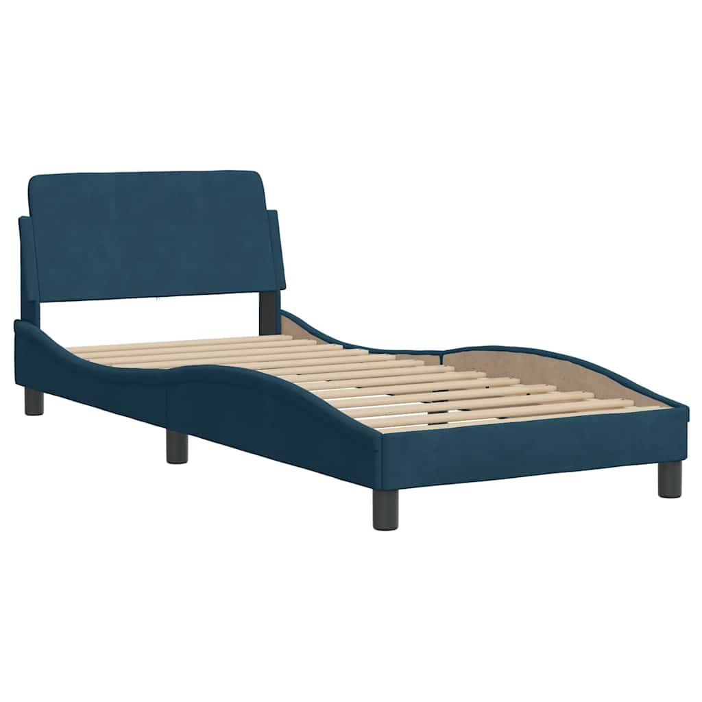 Bett mit Matratze "Hanko" Hellgrau 80x200 cm Samt