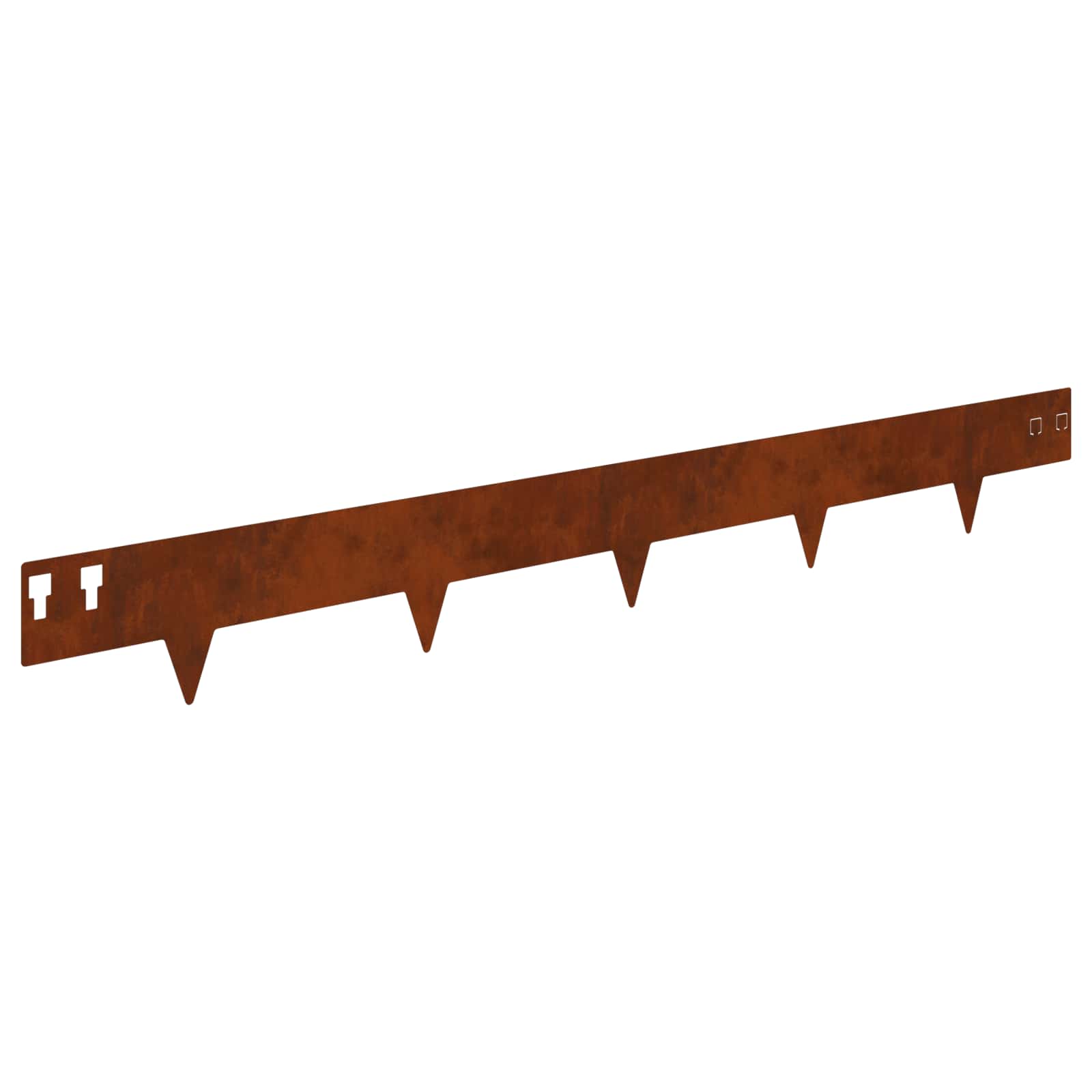 Raseneinfassung 10 pcs 100 x 12 cm Stahl Schwarz