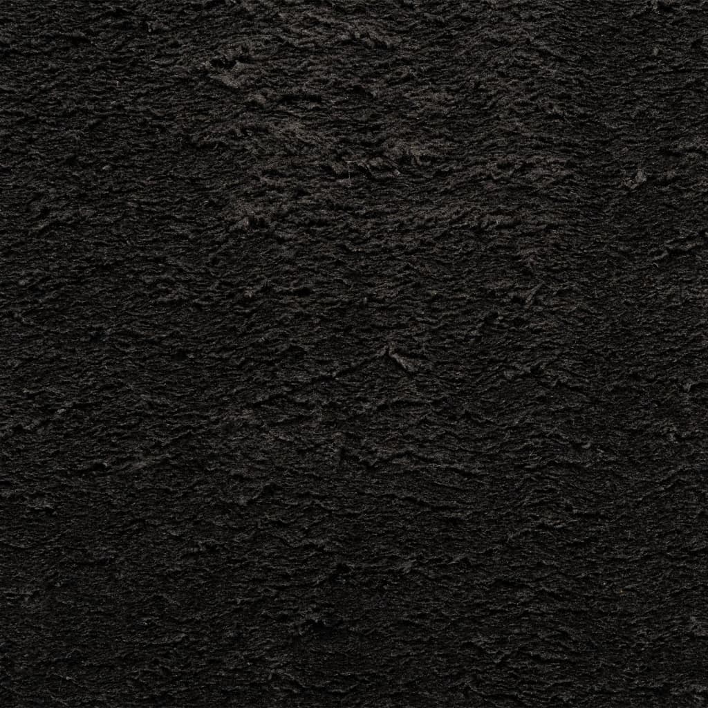 Teppich HUARTE Kurzflor Weich und Waschbar Anthrazit 60x110 cm