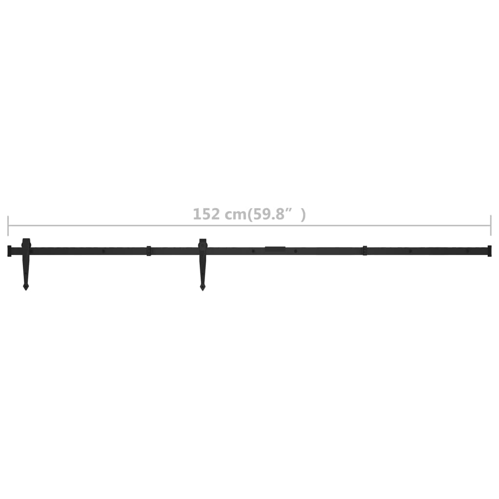 Mini Schiebetürbeschlag Set für Schranktüren 122 cm Carbonstahl