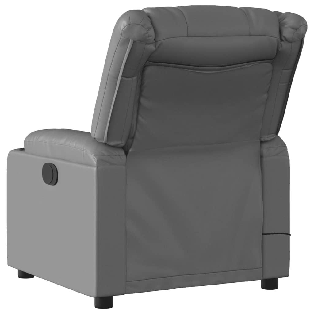 Massage-Relaxsessel, Kunstleder, Schwarz