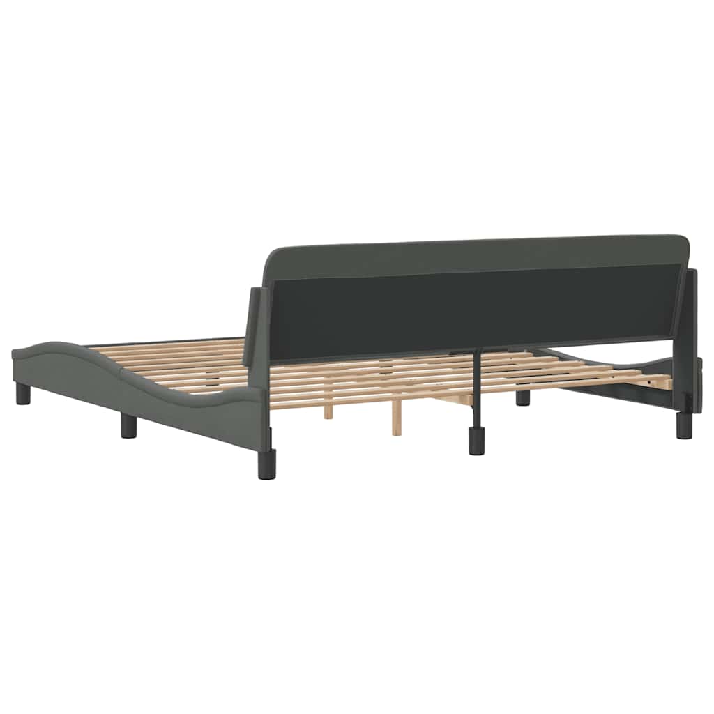 Bettgestell "Dover" Hellgrau 100x190 cm Stoff