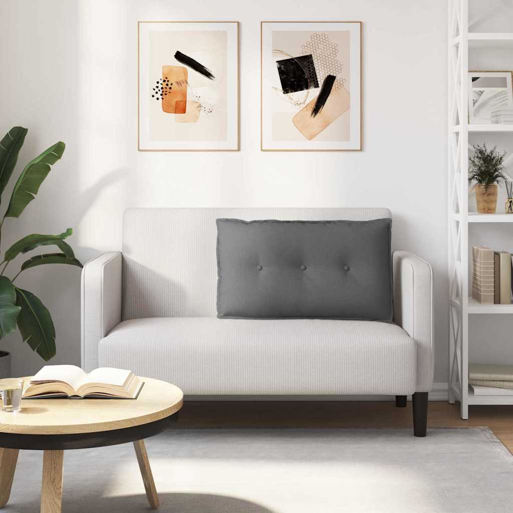 Rückenkissen Hellgrau 50 x 19 x 45 cm Stoff