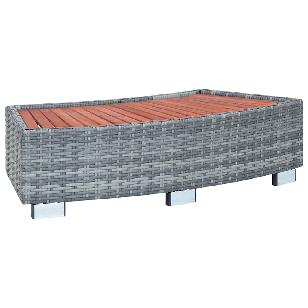 Spa-Einstiegsstufe Poly Rattan 92×45×25 cm Schwarz
