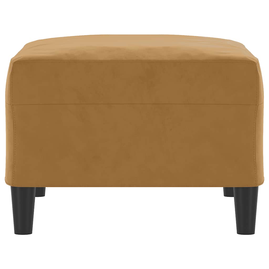 Fußhocker Hellgrau 60x50x41 cm Samt