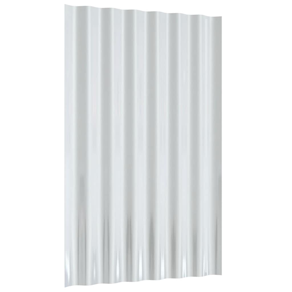 Dachpaneele 12 Stk. Verzinkter Stahl Grün 100x36 cm