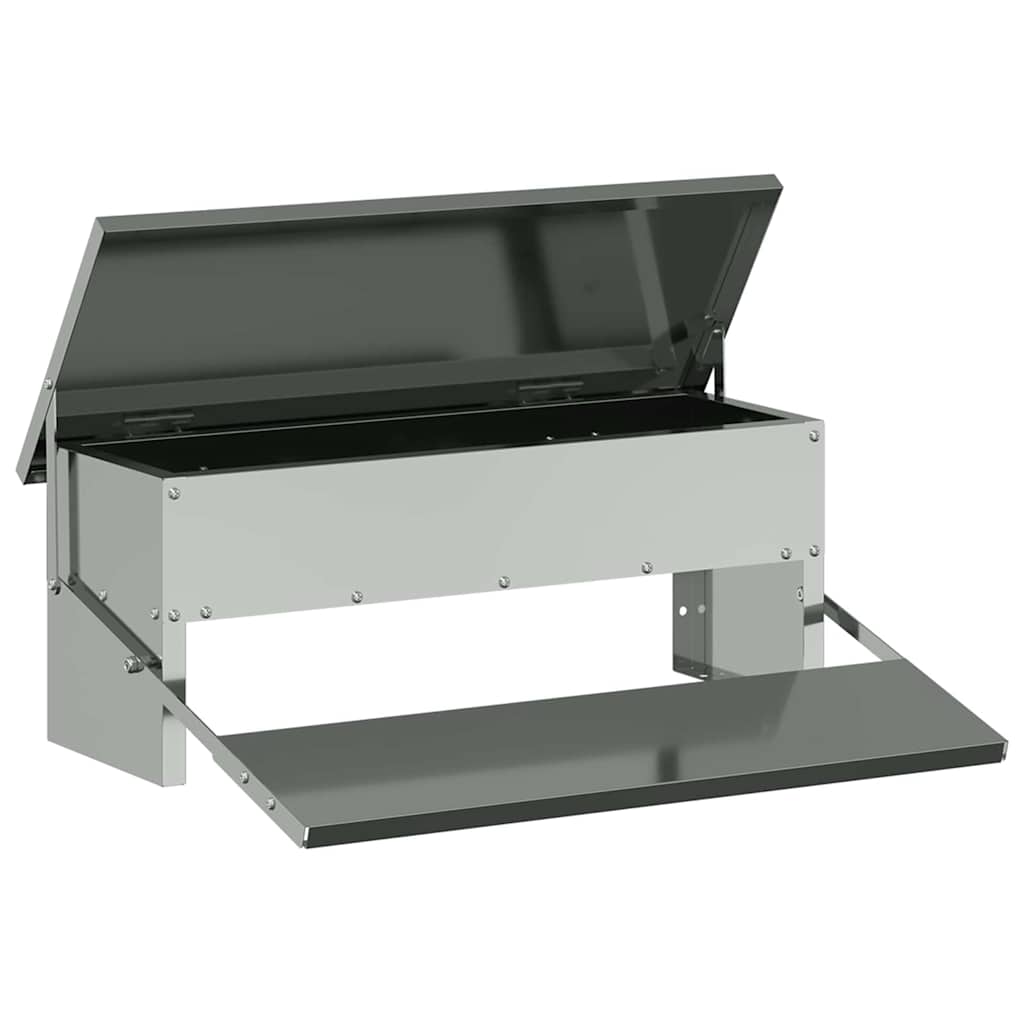 Hühnertretfeeder Schwarz 48,5 x 39,5 x 19 cm