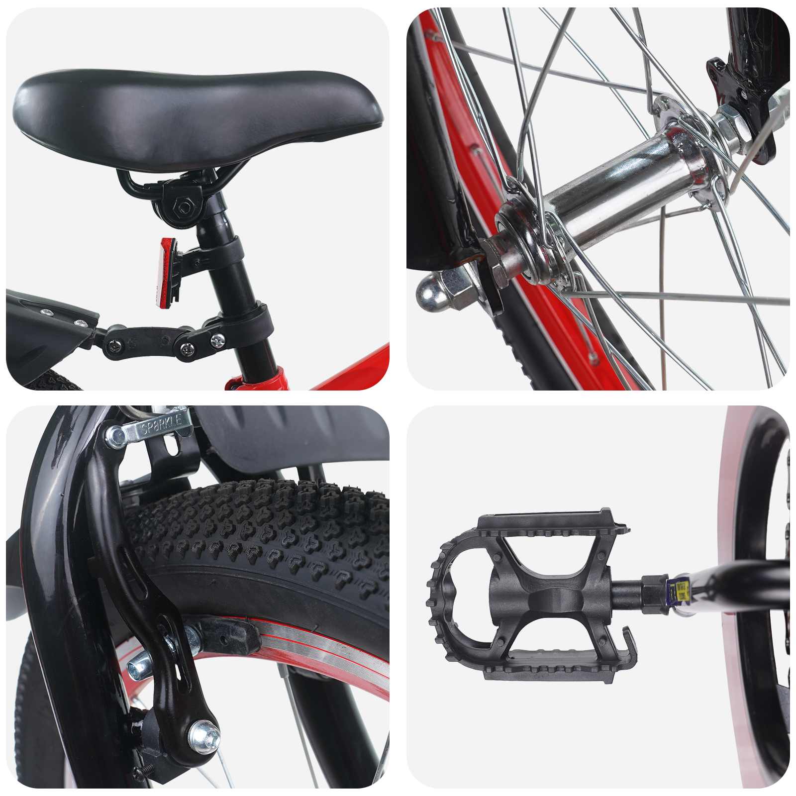 Kinderfahrrad 16 Zoll für 4-6 Jahre alt Grün Schwarz