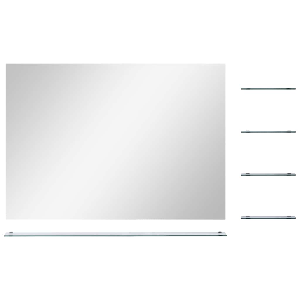 Wandspiegel mit Regal 50×60 cm Hartglas