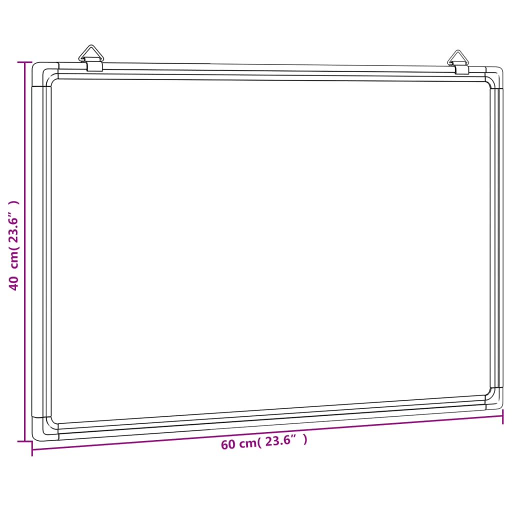 Magnetisches Whiteboard 40x30x1,7 cm Aluminium