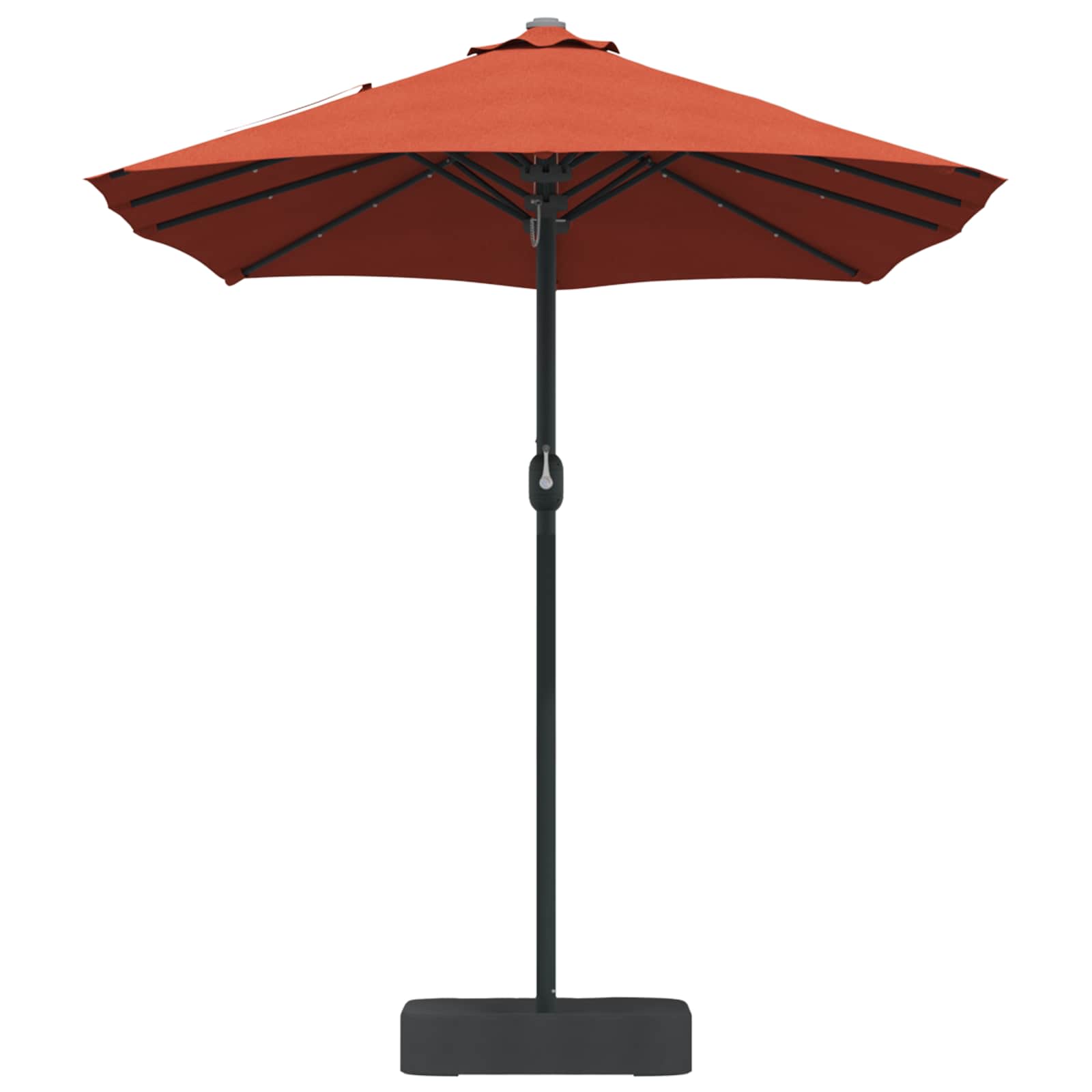 Garten-Sonnenschirm Sand und Anthrazit 385 x 209 x 244 cm