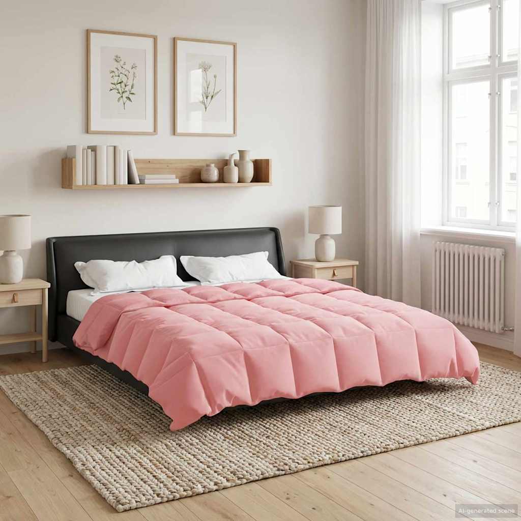 Winterbettdecke Gepolstert Anthrazit 240 x 260 cm Mikrofaser