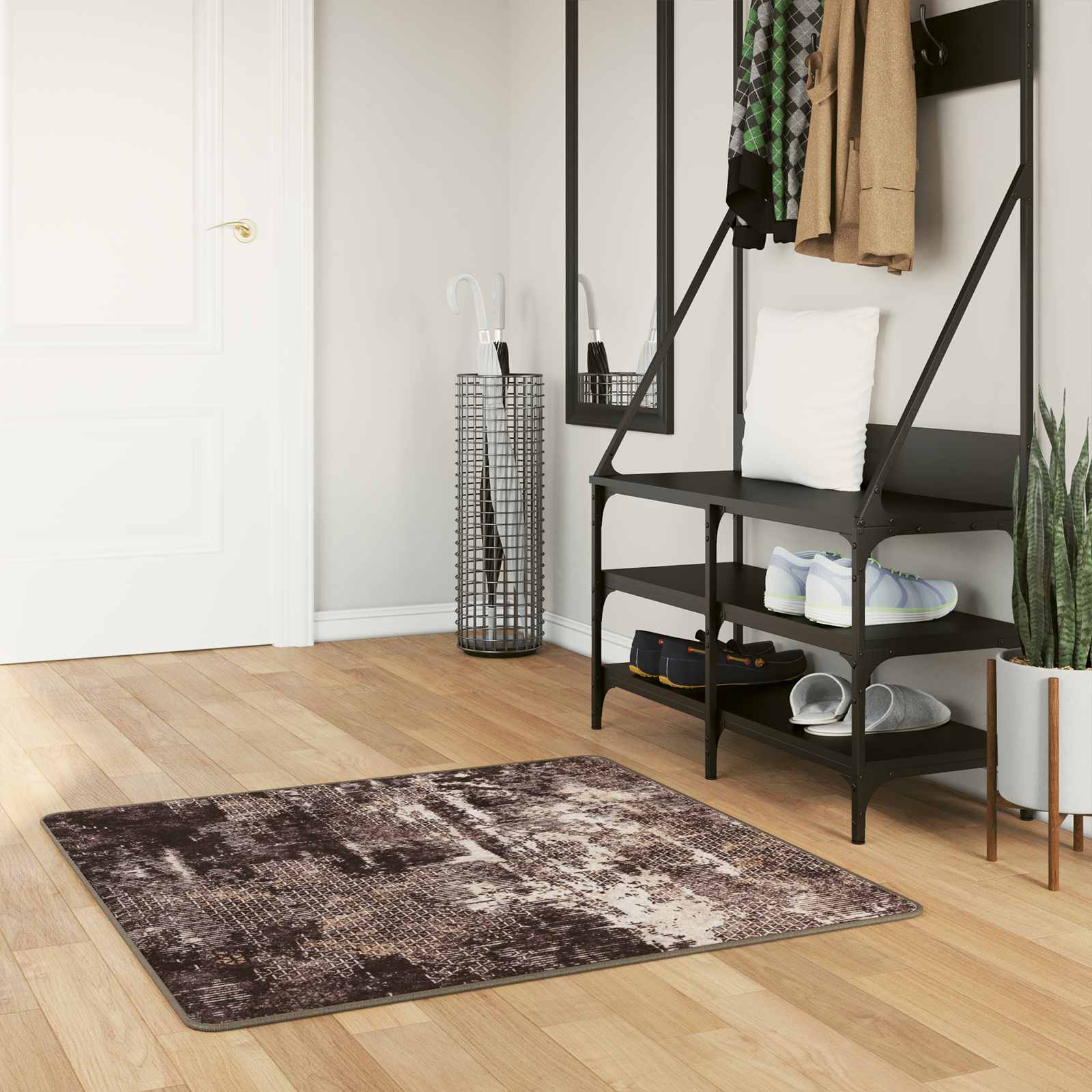 Teppich Waschbar Mehrfarbig 160x230 cm