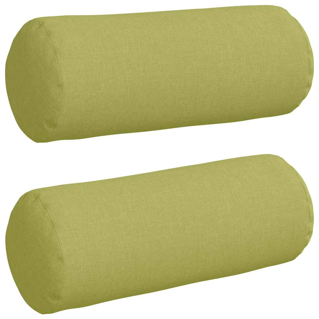 Bolsterkissen 2 Stück Hellgrau Ø 15 x 40 cm Stoff