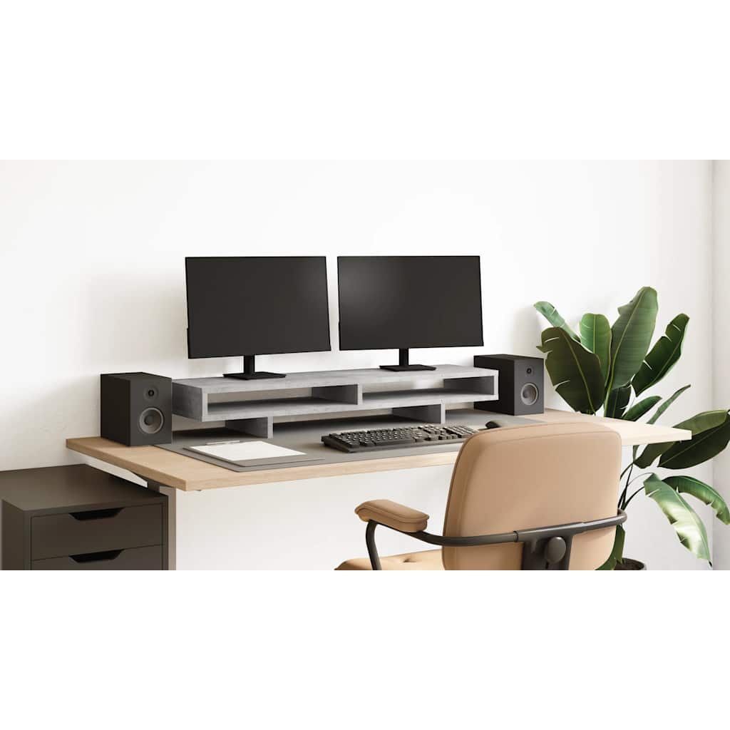 Monitor Halterung Schwarz 100 x 27 x 15 cm Holzwerkstoff