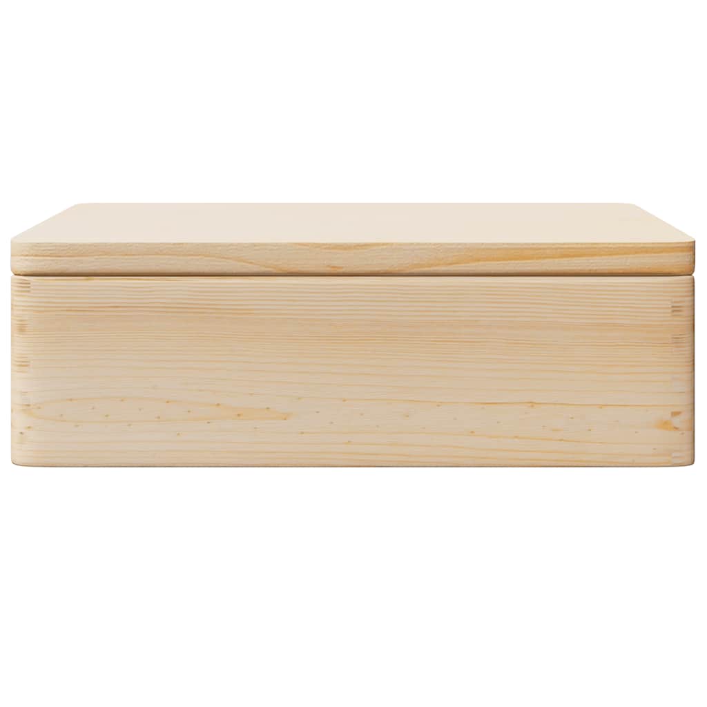 Holzkiste mit Deckel 40x30x13 cm Massivholz Kiefer