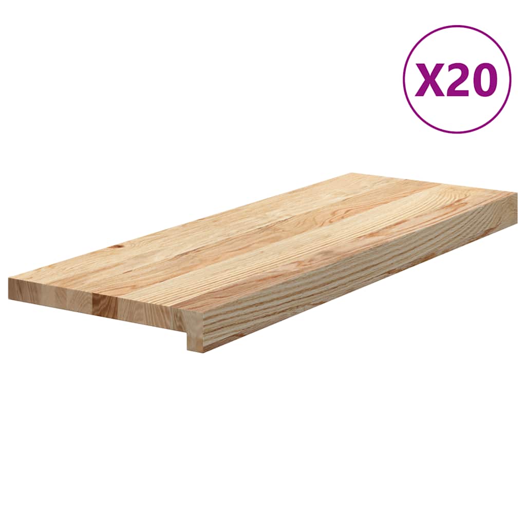 Treppenstufen 4 Stk. Unbehandelt 70x25x2 cm Massivholz Eiche