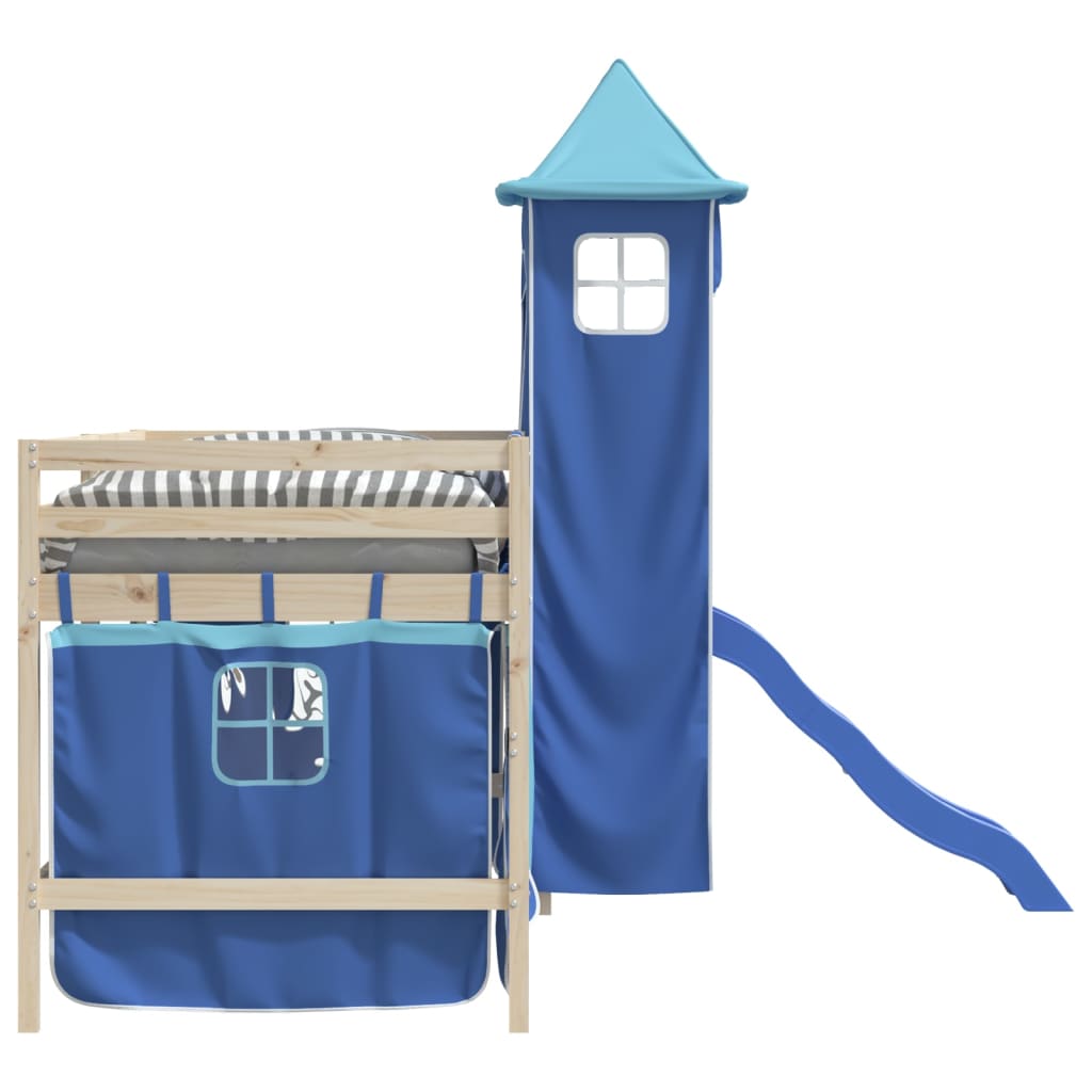 Vorhänge für Hochbett mit Turm Weiß und Schwarz Polyester