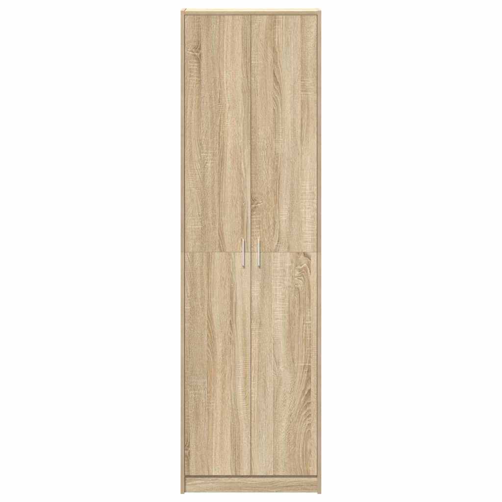 Kleiderschrank mit Regal Schwarz Eichen-Optik 55 x 25 x 189 cm