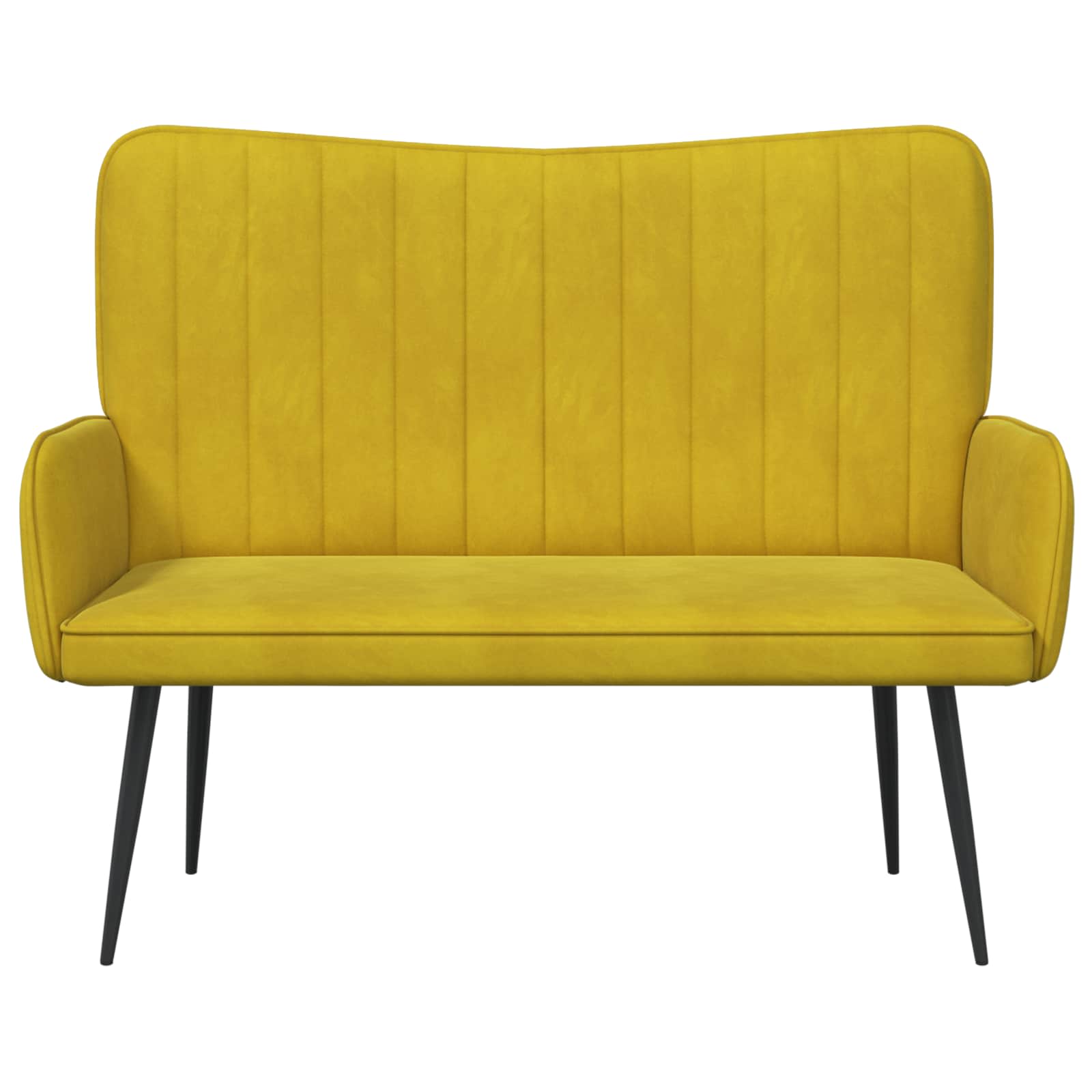 2-Sitzer Sofa Hellgrau 115 x 61 x 87 cm Samt (V)
