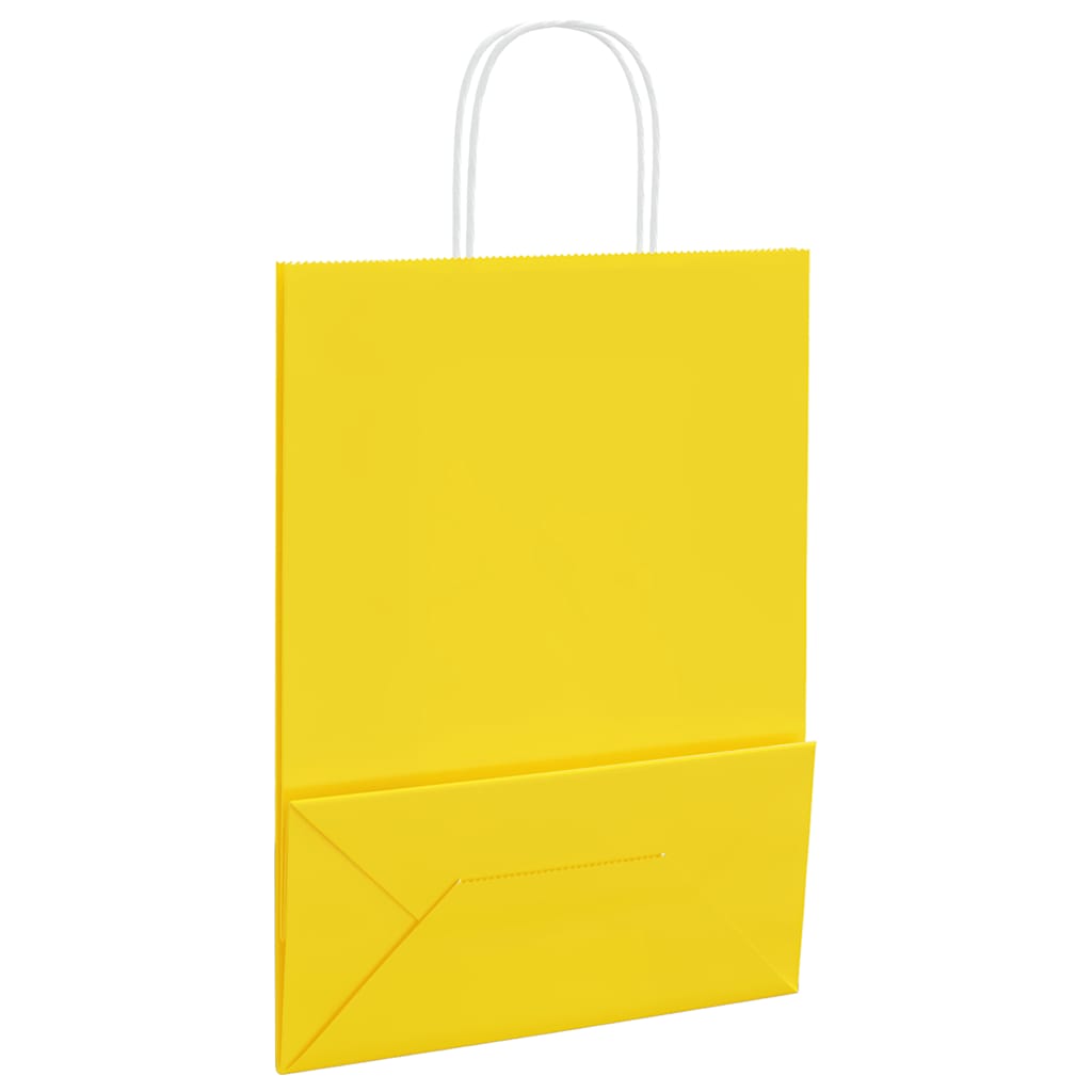 Papiertragetaschen 50 Stk. mit Henkeln Braun 21x11x36 cm