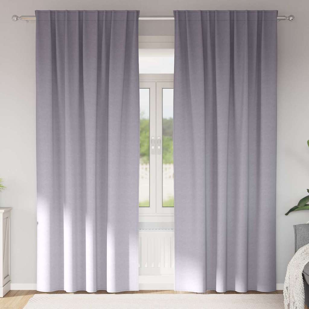 Verdunkelungs-Vorhänge mit Ringen 2 pcs Beige 140 x 140 cm