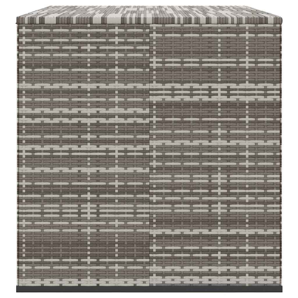 Garten-Kissenbox PE Rattan 100x49x103,5 cm Schwarz