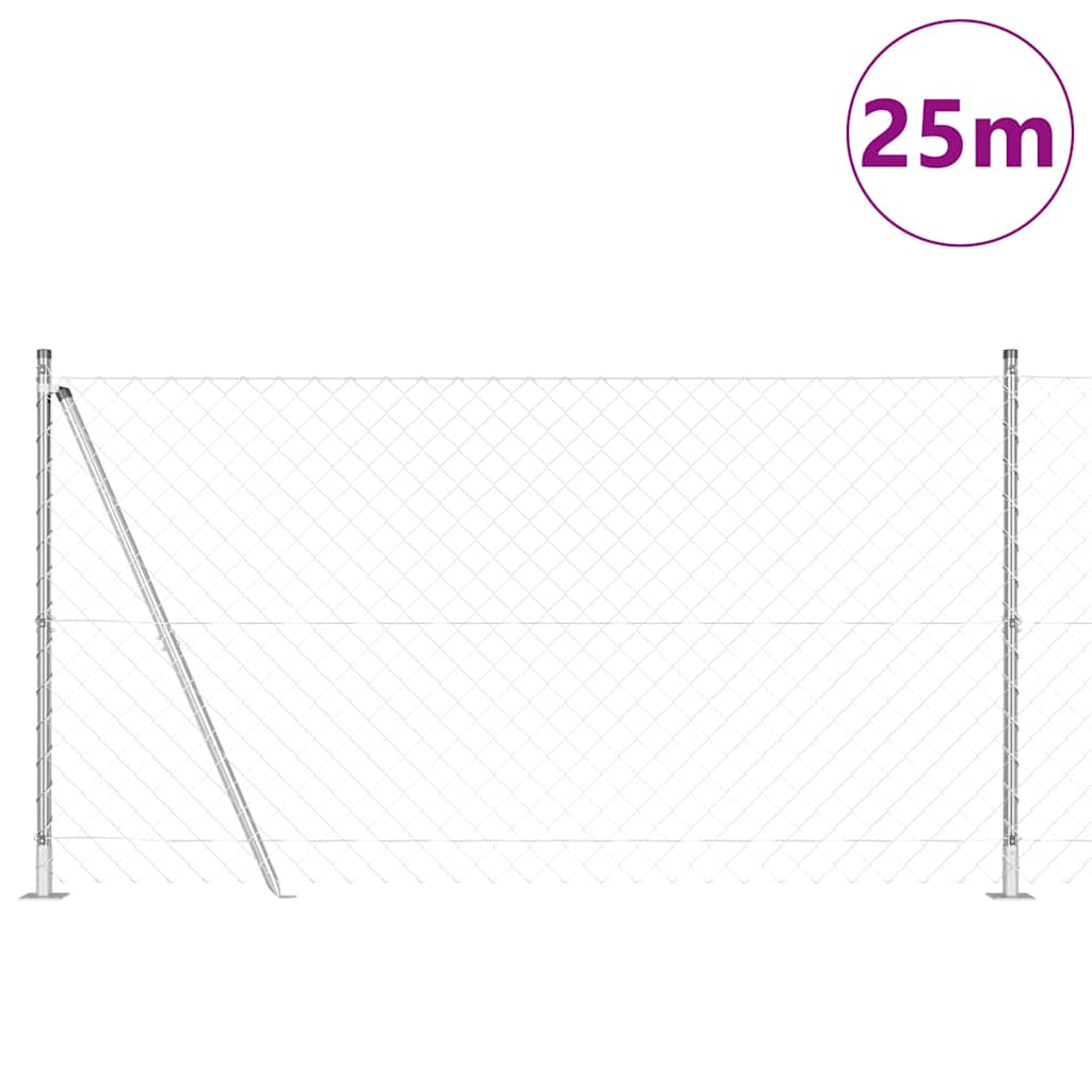 Outdoor Kettenglied-Zaun Erdfixierung 10 x 0,4 m Grün Netz
