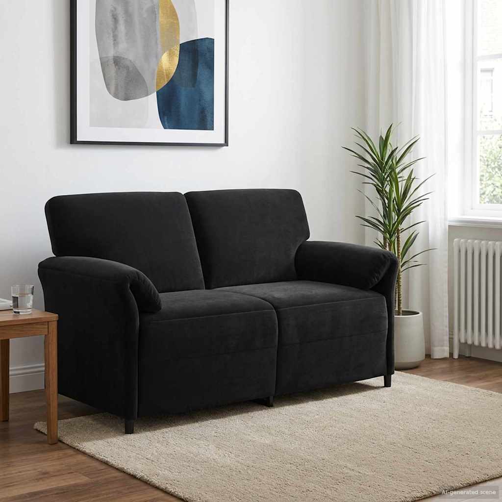 1-Sitzer Sofa Hellgrau 88 x 83 x 95 cm Samt