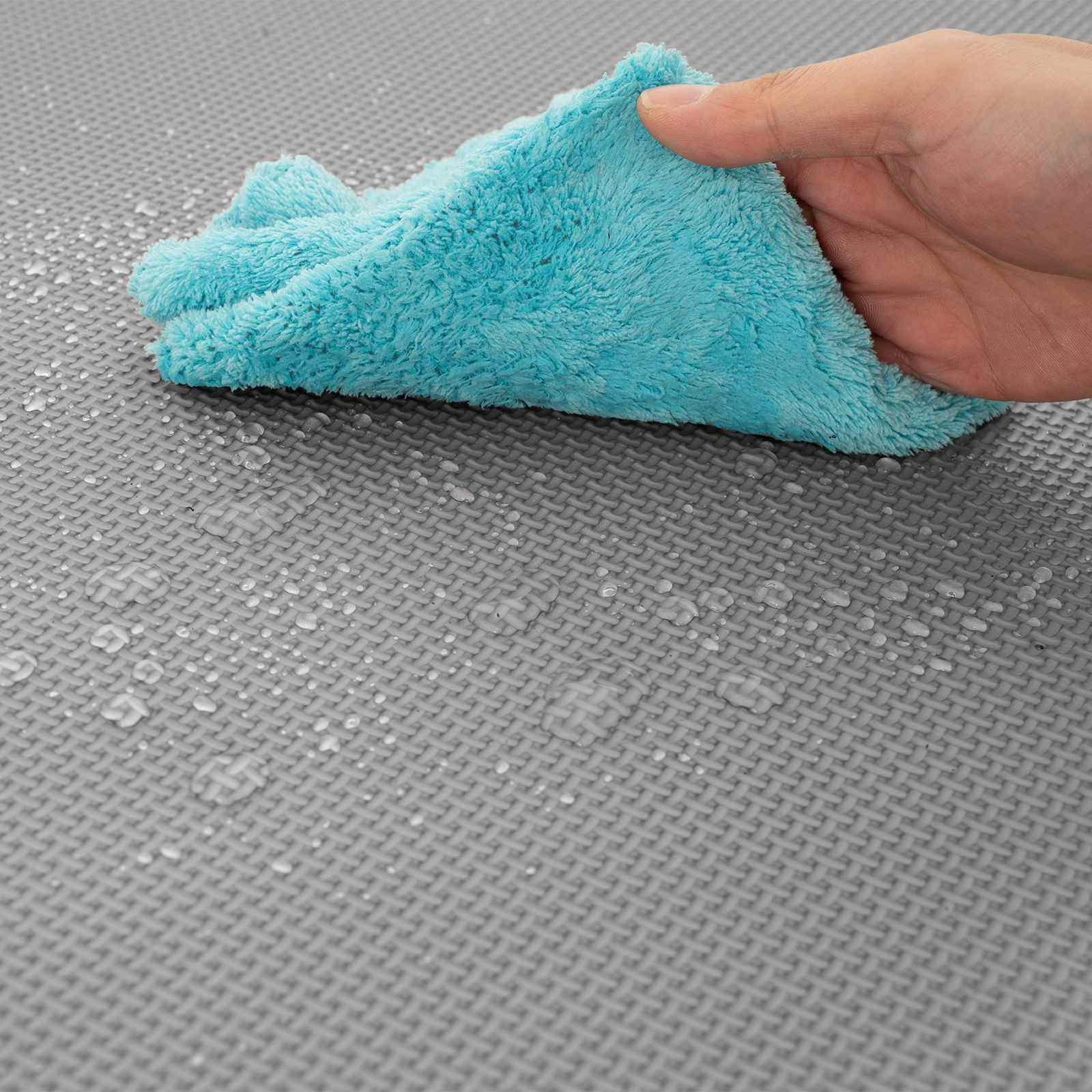 Pool Bodenteppich 6 pcs Schwarz 2,16 ㎡ EVA-Schaum