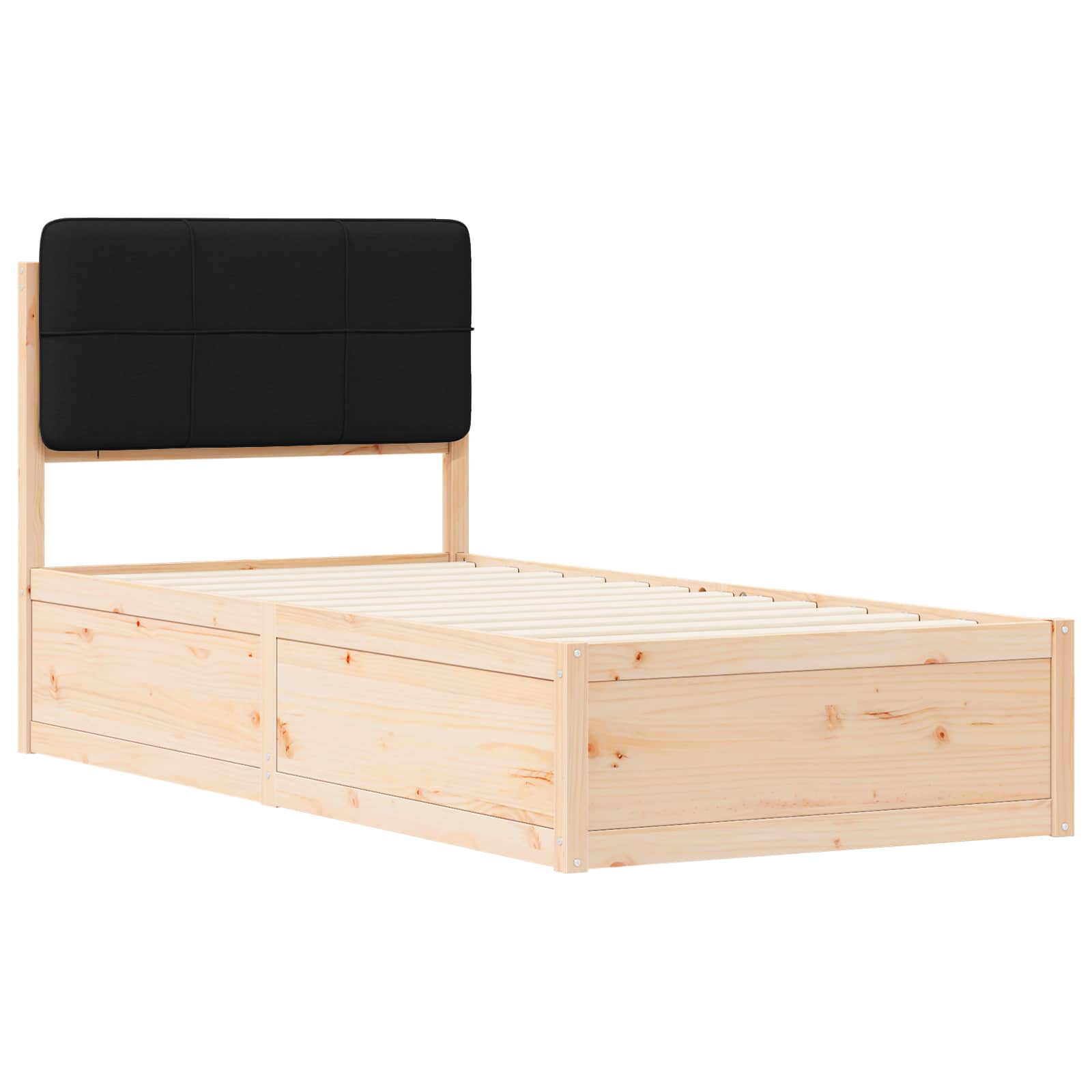 Bettgestell mit gepolstertem Kopfteil Hellgrau 200 x 200 cm