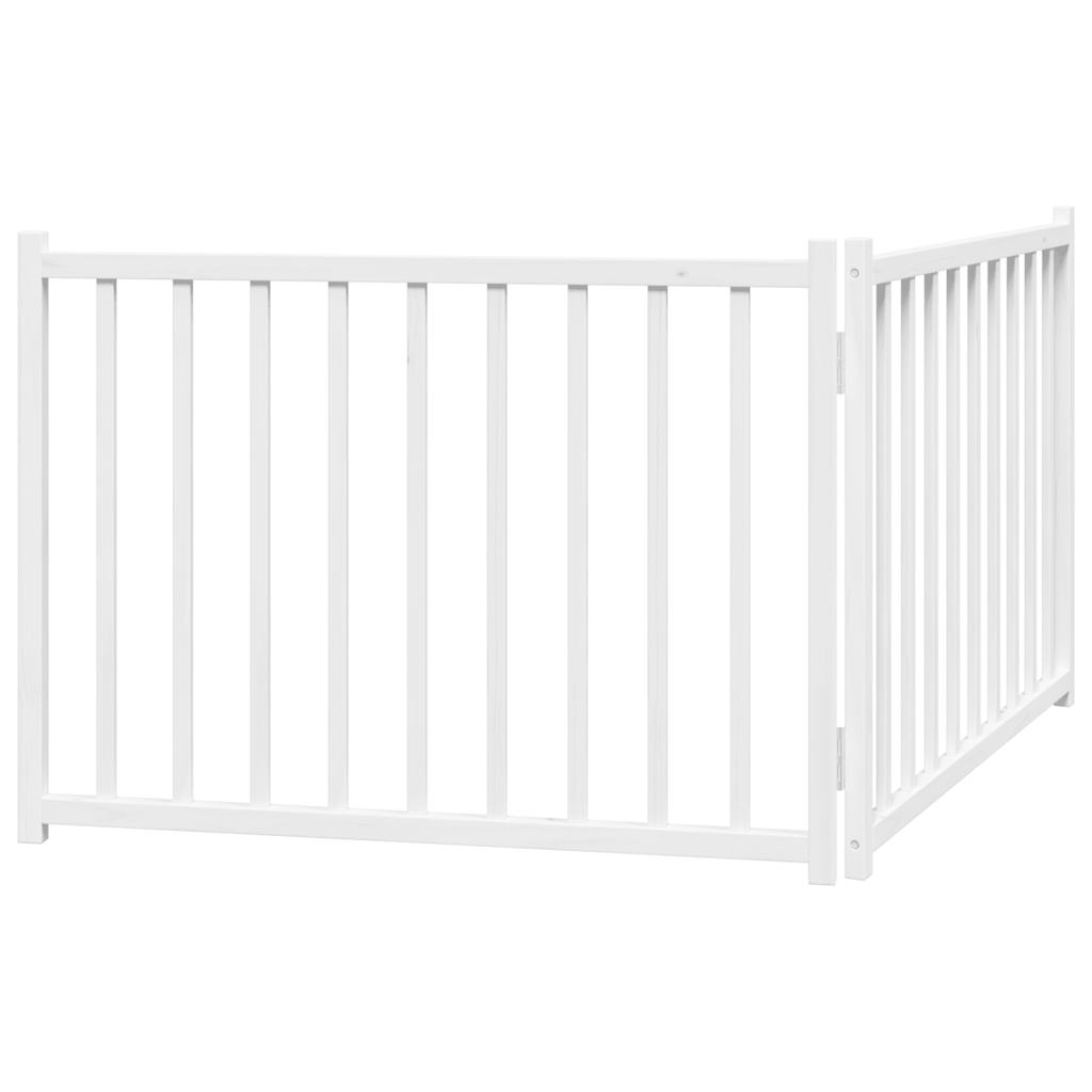 3-tlg. Hundetor Faltbar 150 cm Massivholz Tanne