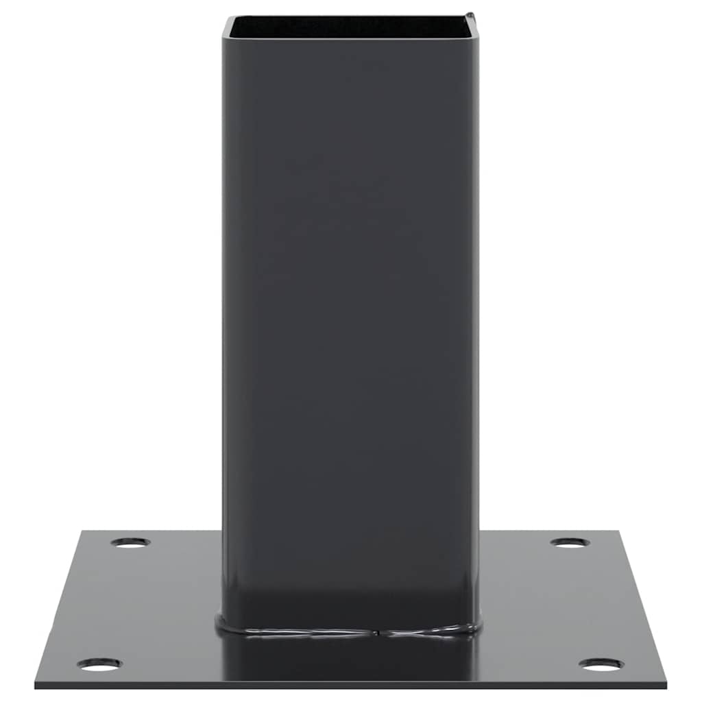 Pfostenträger Quadratisch 4Stk. Silber 46x46mm Verzinkter Stahl