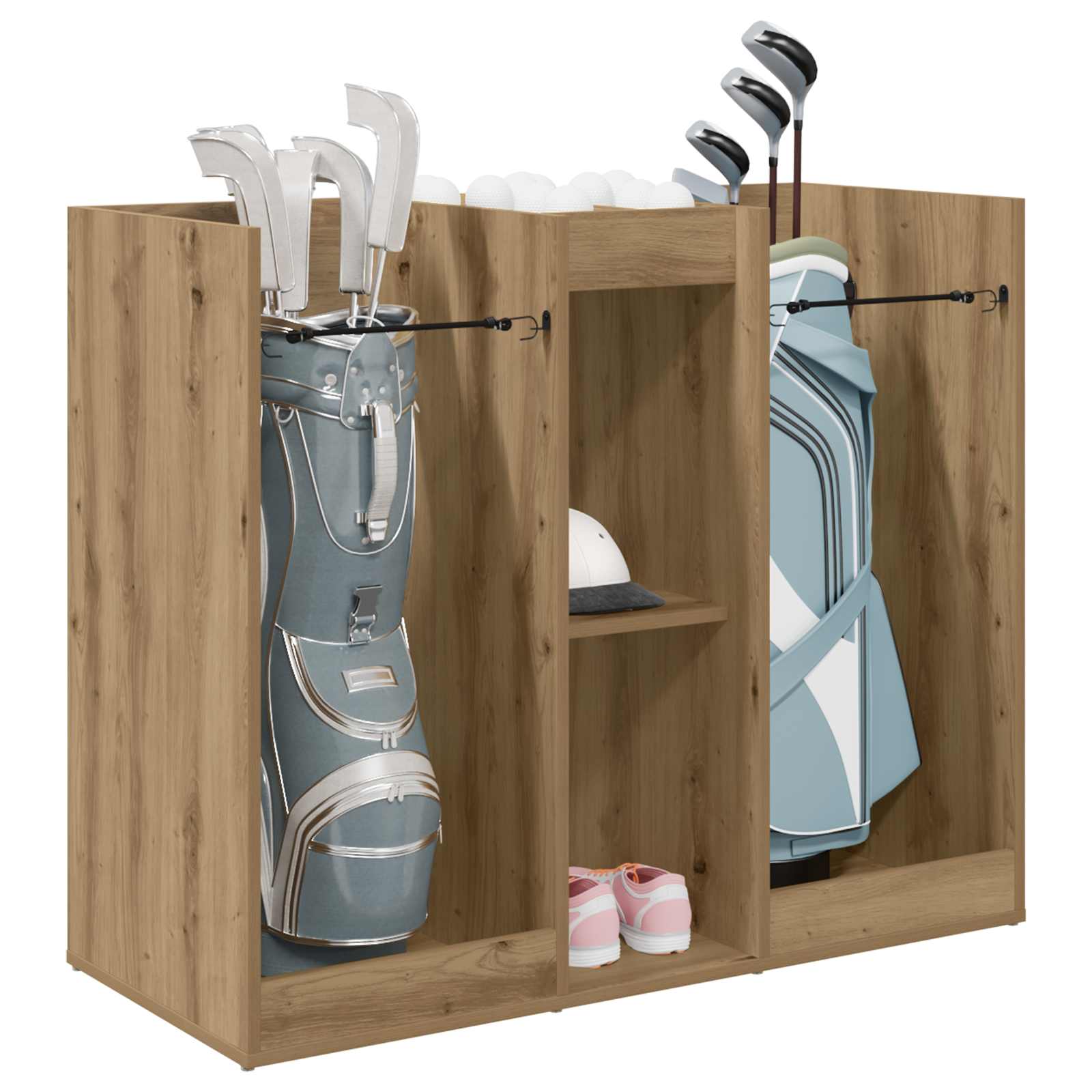 Golf Schrank Mit Rad Uni Weiß 65 x 45 x 98 cm