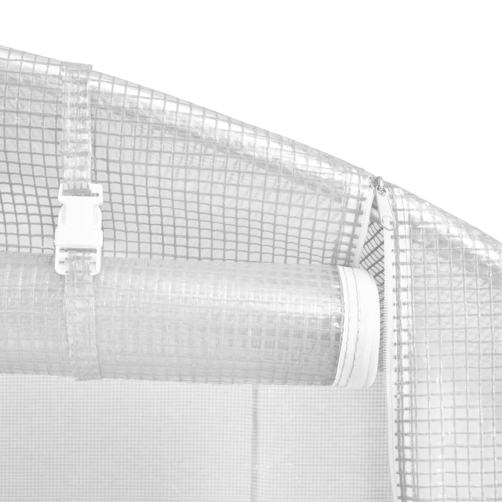 Gewächshaus mit Stahlrahmen Grün 24 m² 6x4x2,85 m