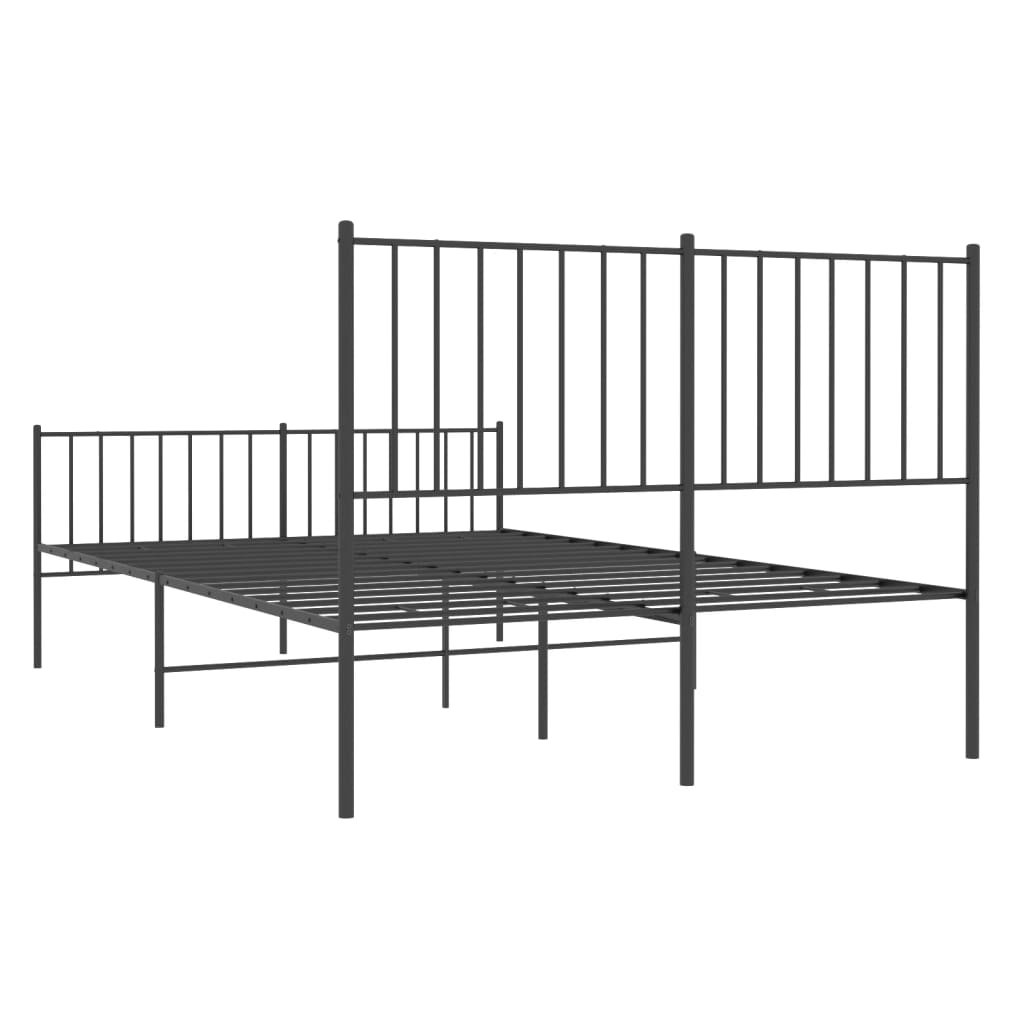 Bettgestell Metall Schwarz 75x190 cm