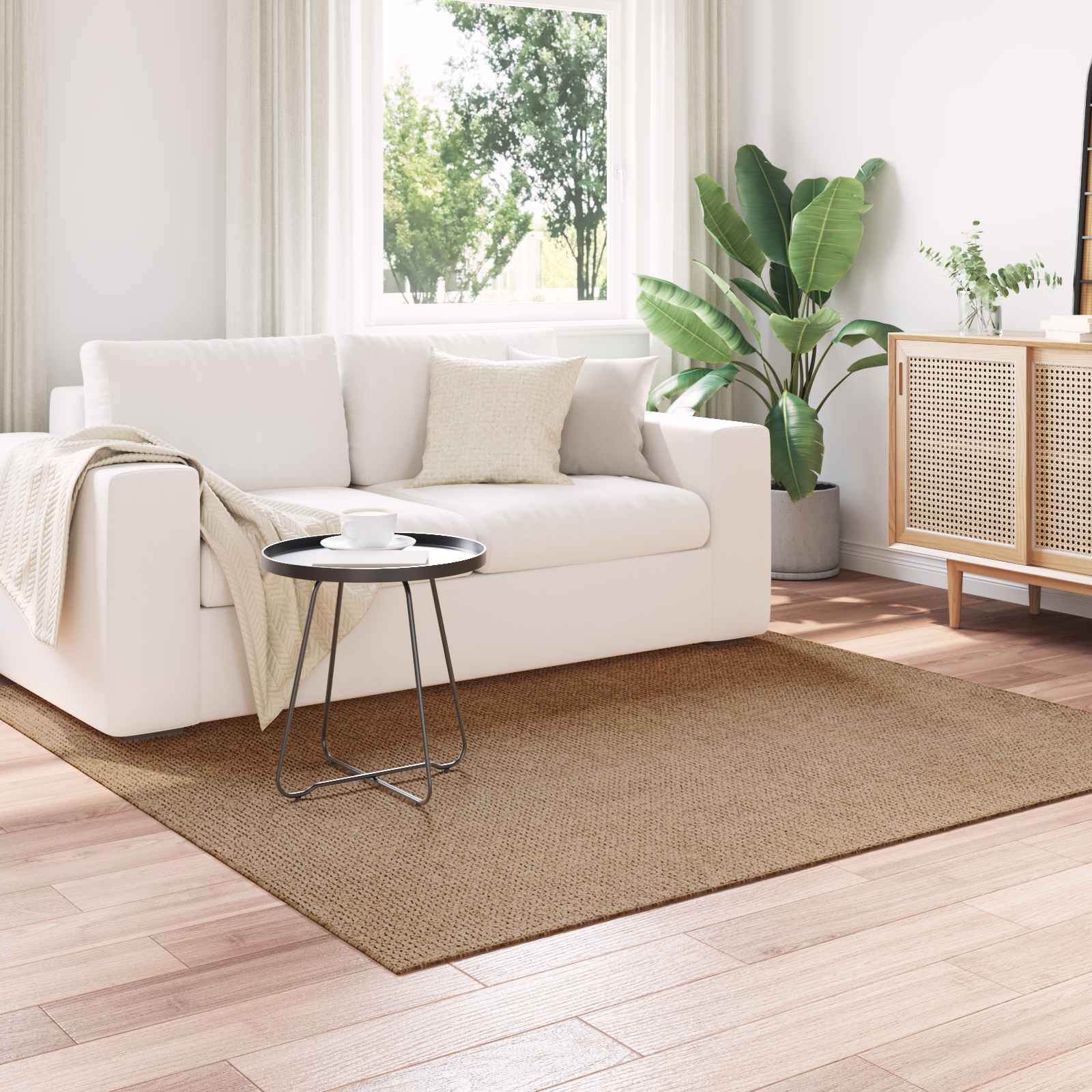 Bereichsteppiche Rechtwinklig AGIRA Natur 150 x 80 cm Polyester