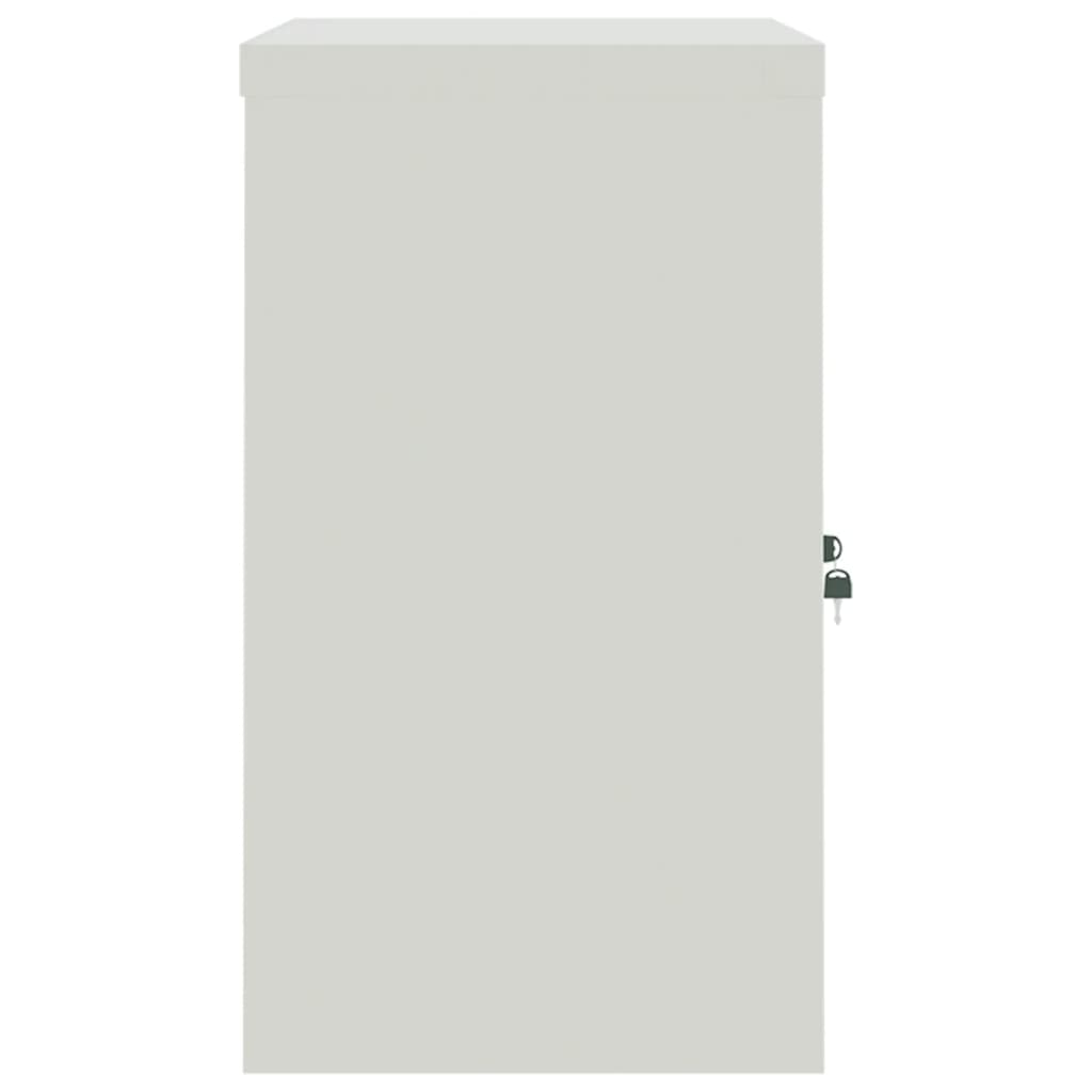 Aktenschrank mit 2 Türen Grau 90 cm Stahl