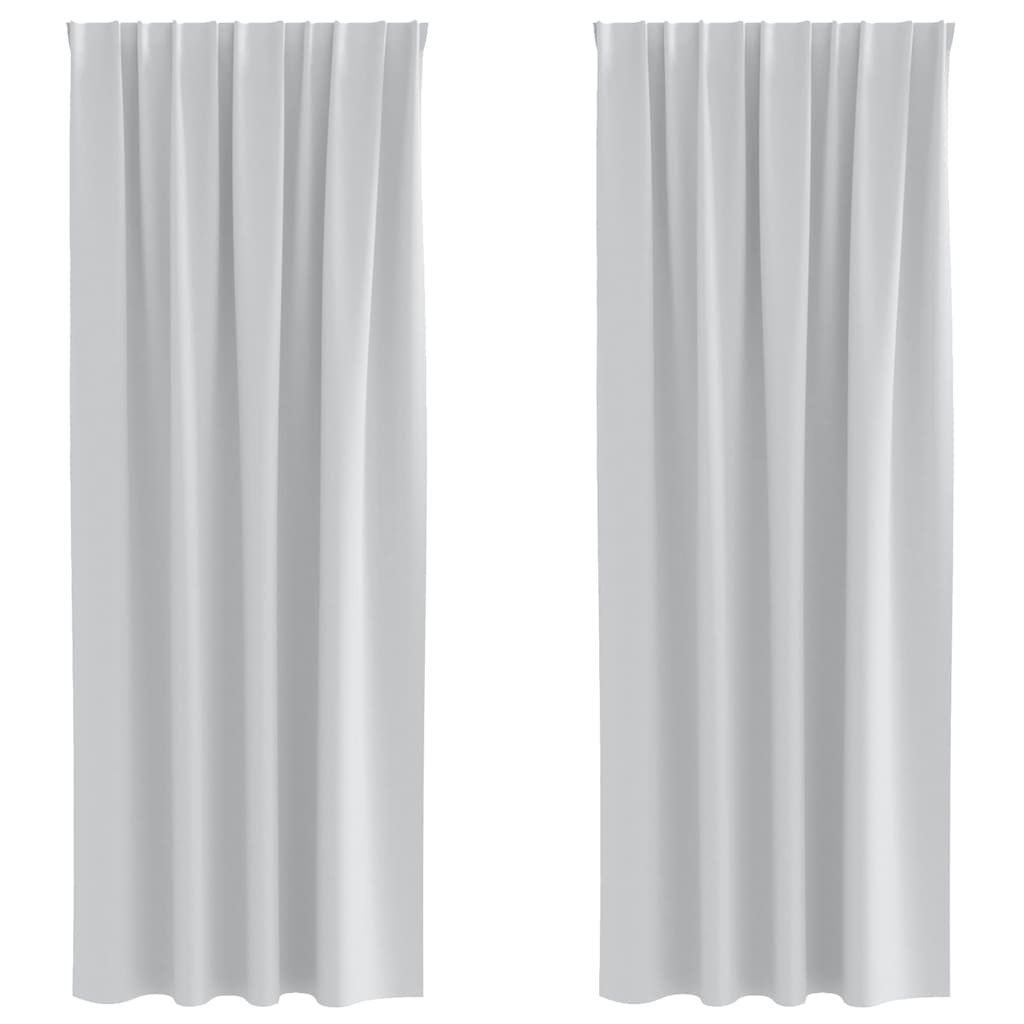 Verdunkelungs-Vorhänge mit Ringen 2 pcs Beige 140 x 140 cm