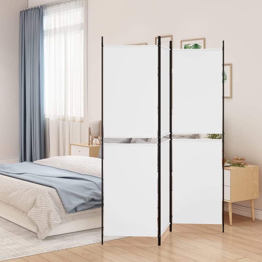 3-teiliger Raumteiler Beige 150 x 180 cm Stoff
