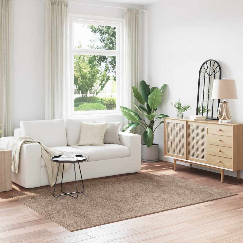 Anti-Rutsch Shaggy Teppich Dunkelgrau 200 x 200 cm PP