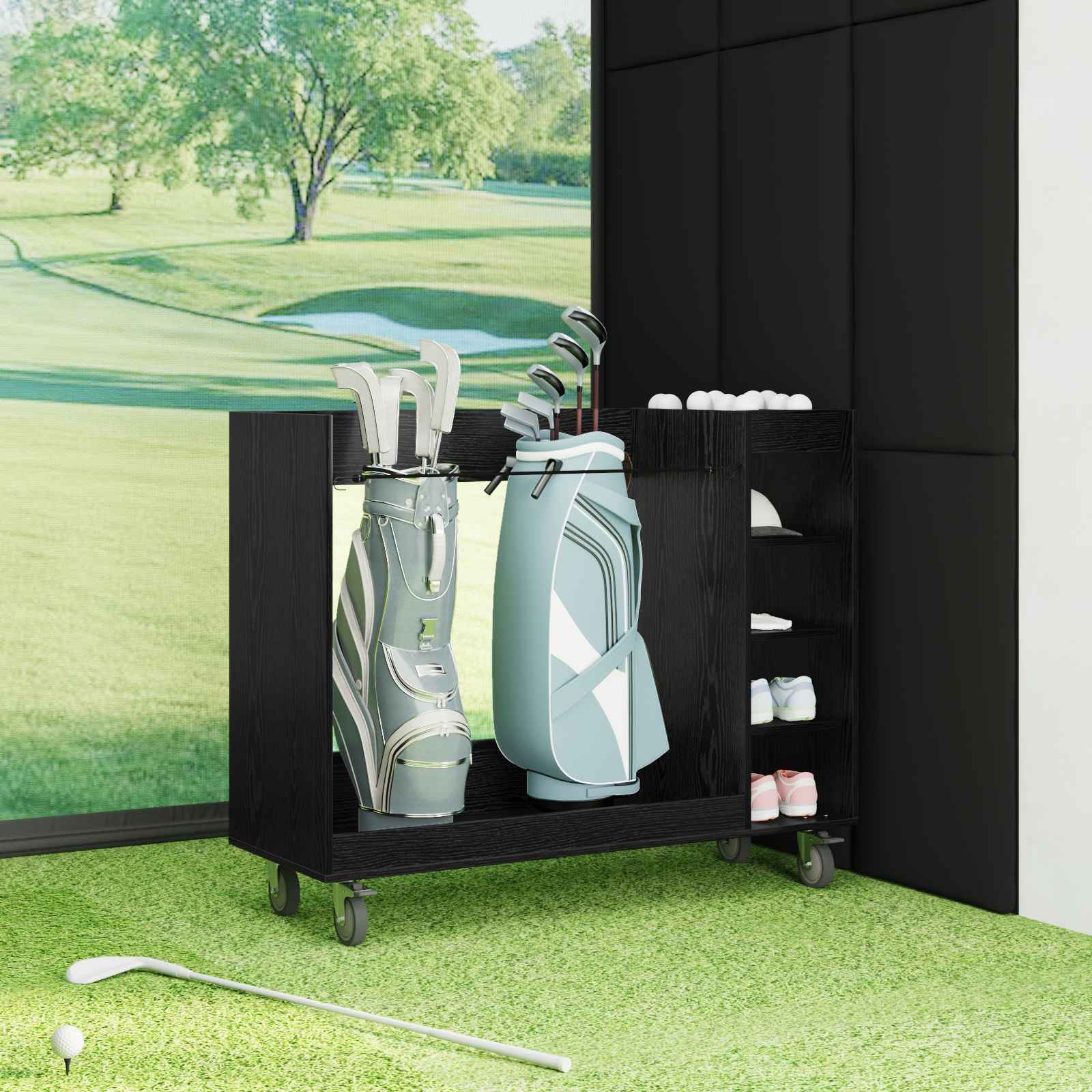 Golf Schrank Mit Rad Uni Weiß 65 x 45 x 98 cm