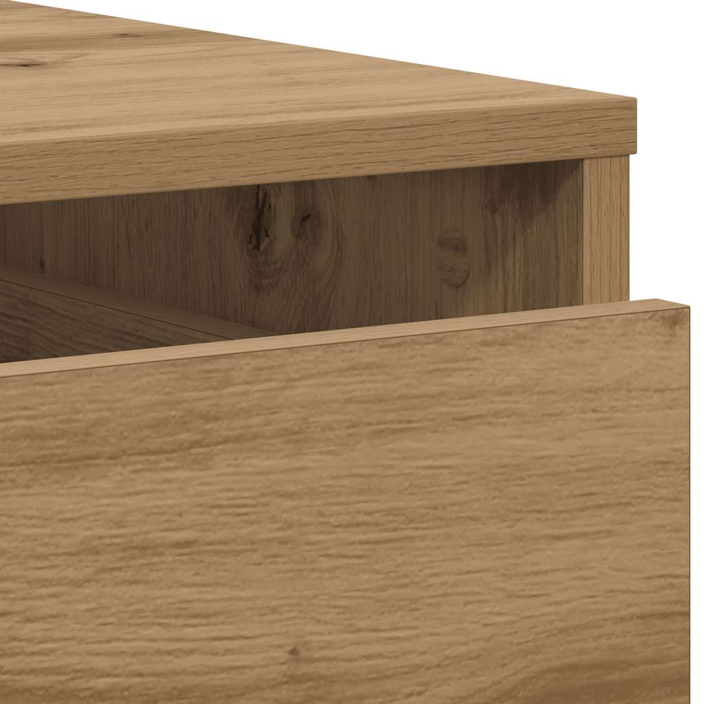 Schubladenschrank Schwarz Eichen-Optik 41 x 40 x 58 cm