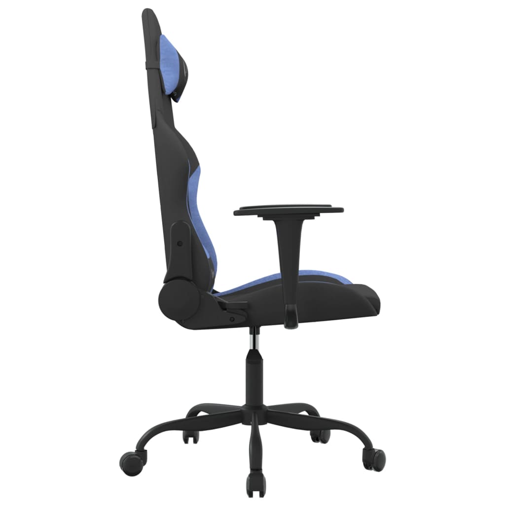 Gaming-Stuhl mit Massagefunktion Schwarz und Creme Stoff