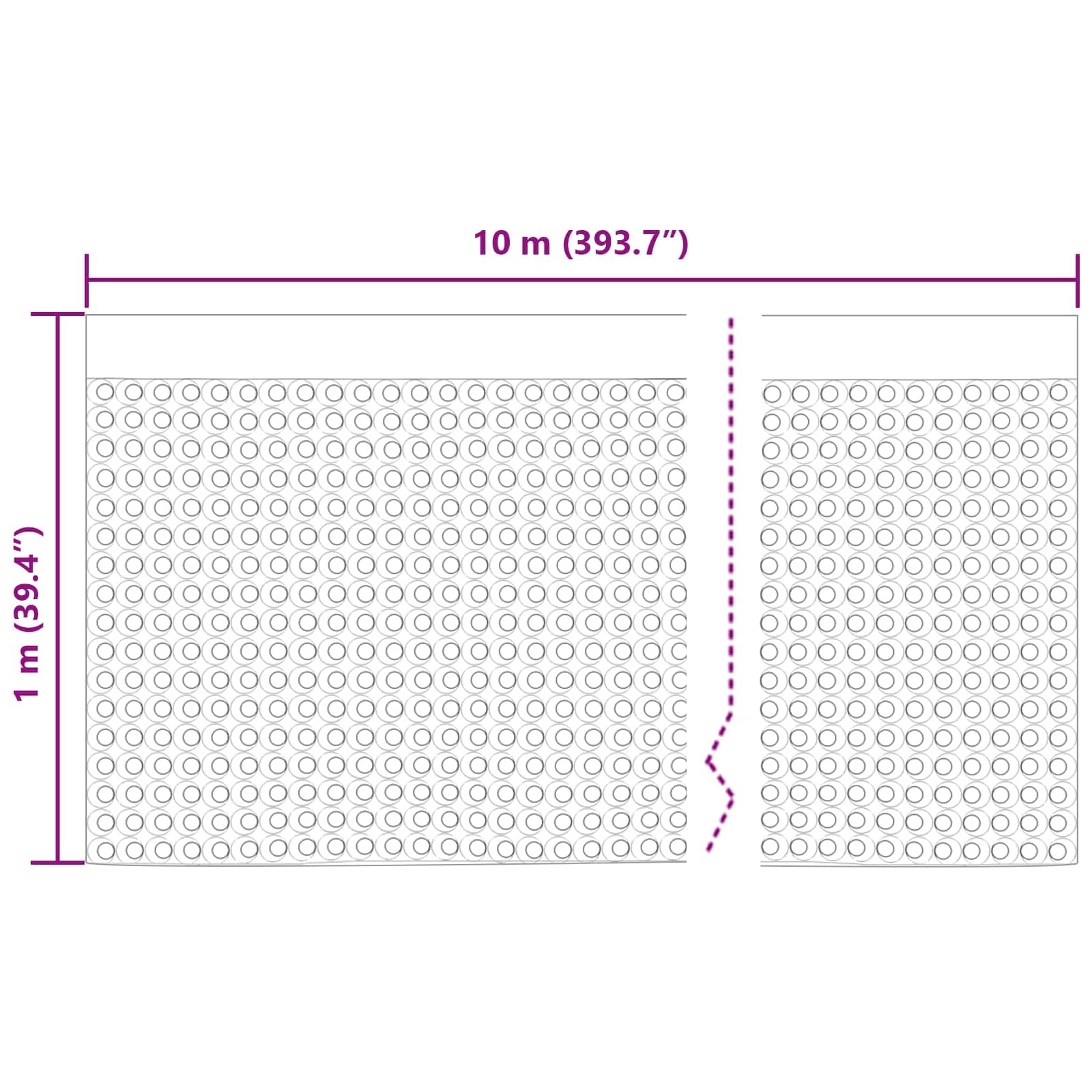 Dimpled Drainage Sheet Schwarz 0,5 x 20 m HDPE