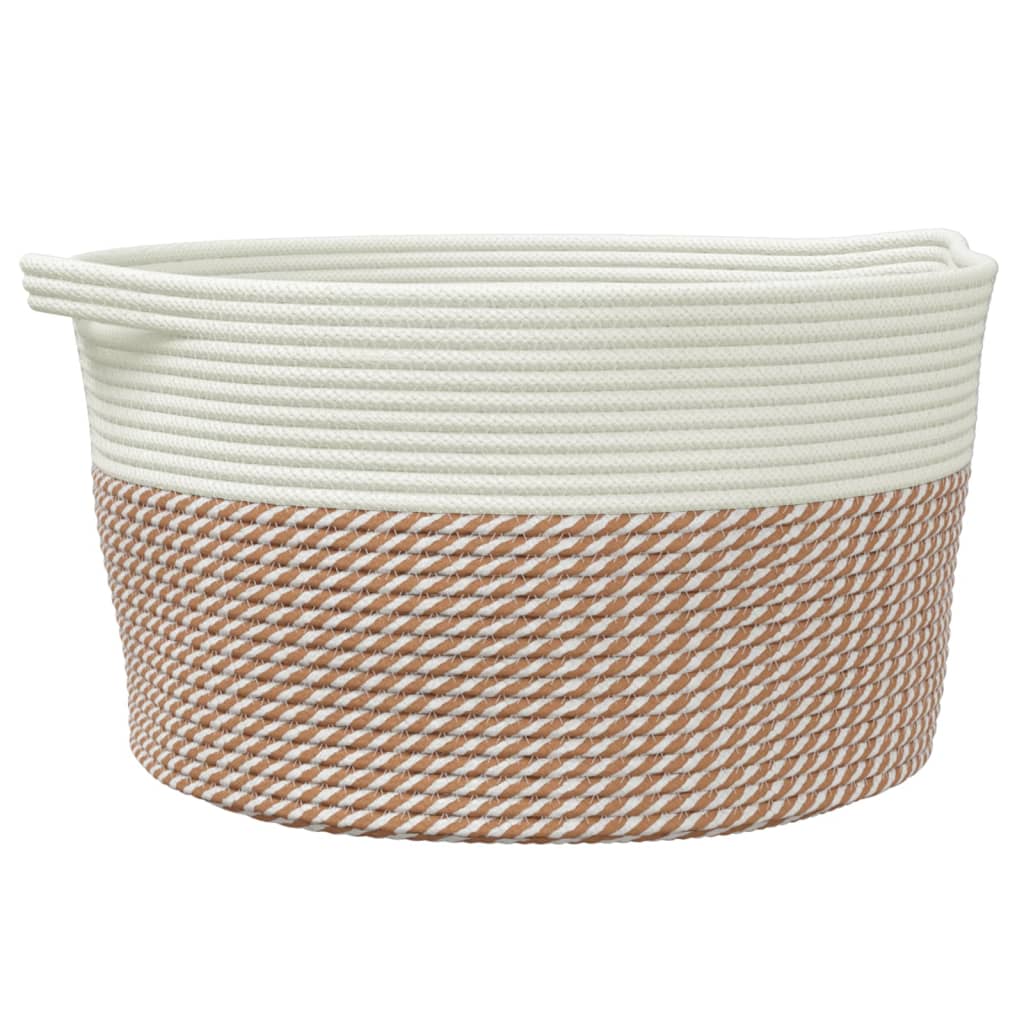 Aufbewahrungskörbe 2 Stk. Grau und Weiß Ø28x28 cm Baumwolle