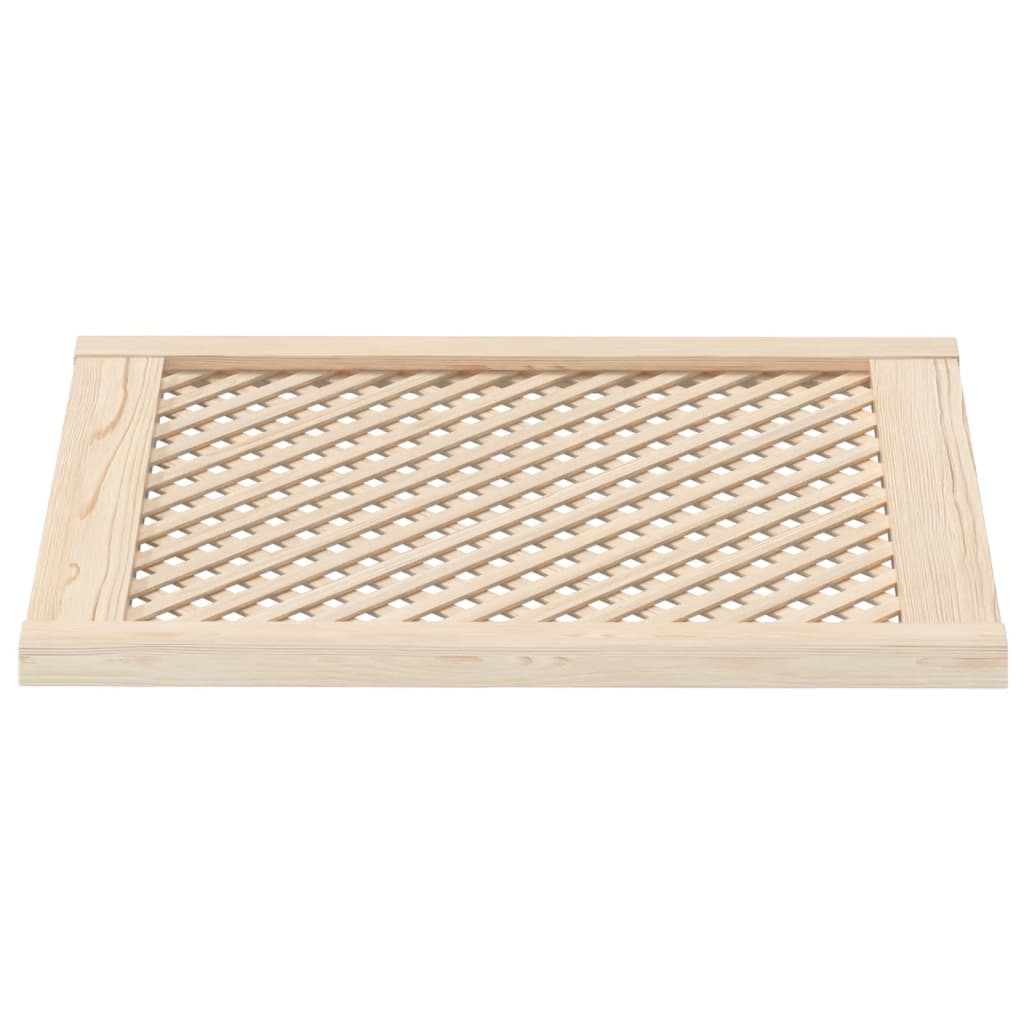 Schranktüren 2 Stk. Gitter-Design 39,5x39,5cm Massivholz Kiefer