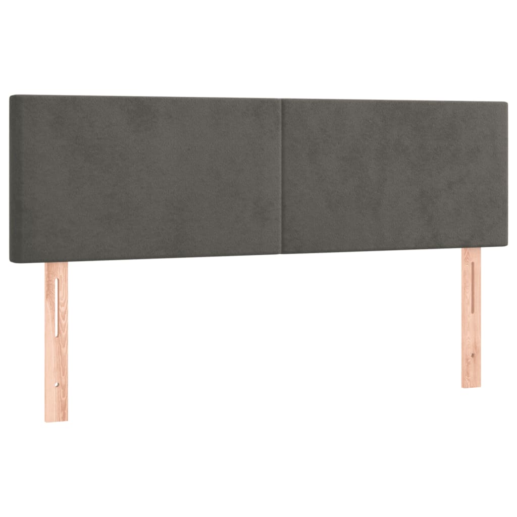 Kopfteil Hellgrau 80x5x118/128 cm Samt