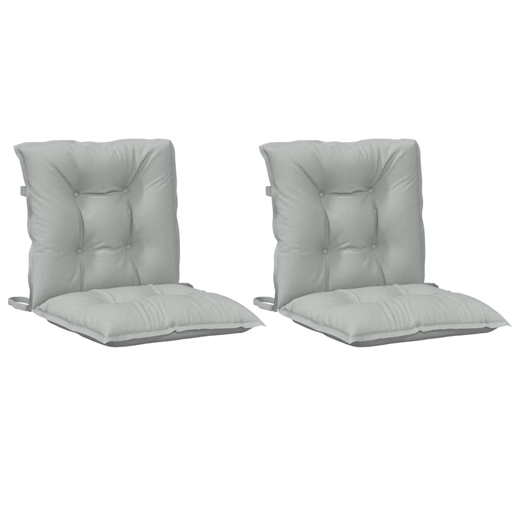 Niedriglehner-Auflagen 2 Stk Melange Anthrazit 100x50x7cm Stoff